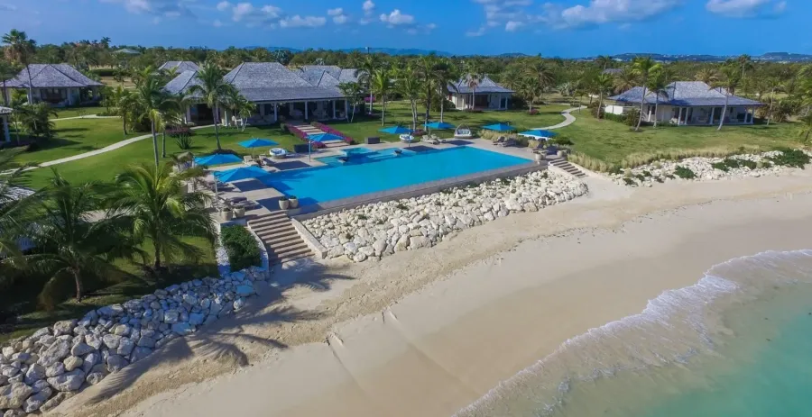 Pure Turquoise, a beachfront rental villa on Jumby Bay Island, Antigua