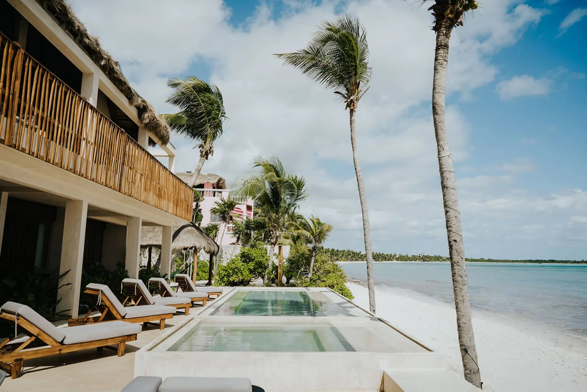 Villa Amaite, a beachfront rental villa on Soliman Bay near Tulum