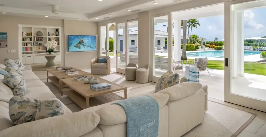 Bala Vista, a hilltop rental estate on Jumby Bay Island, Antigua
