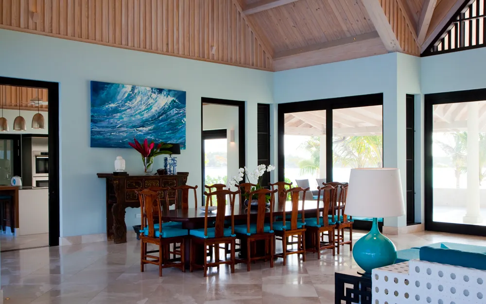 Lazy Lizard, a beachfront rental villa on Jumby Bay Island, Antigua