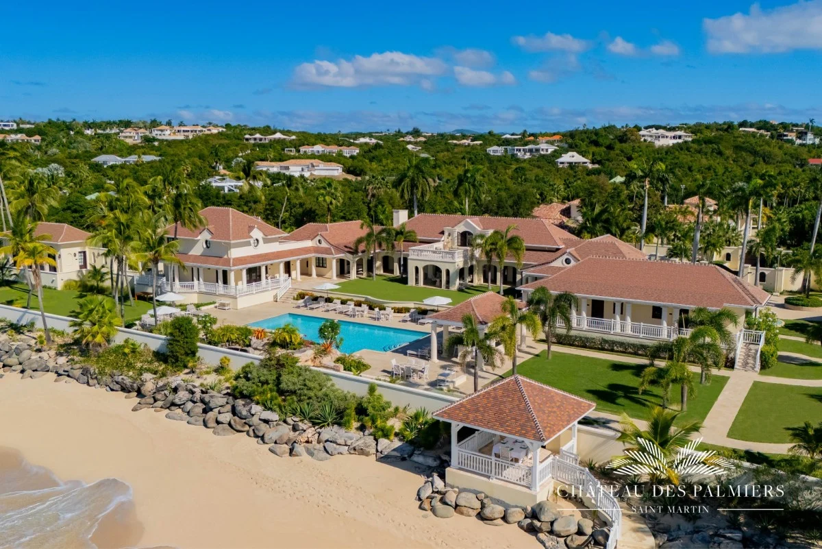 Chateau des Palmiers, a beachfront rental estate in Terres Basses, St Martin